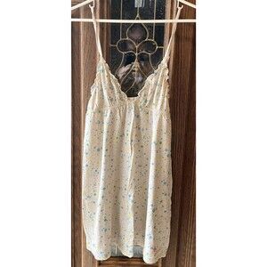 Vintage Y2K Victorias Secret Pink Babydoll Slip Dress M Cream Polka Dot GUC